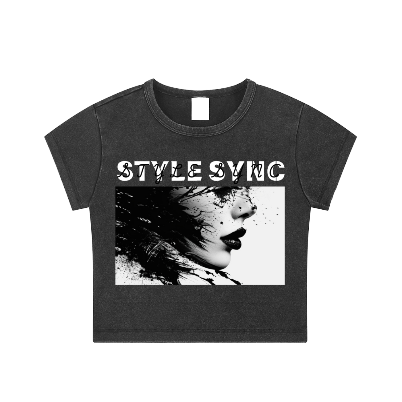 Style Sync Snow Washed Crop Top